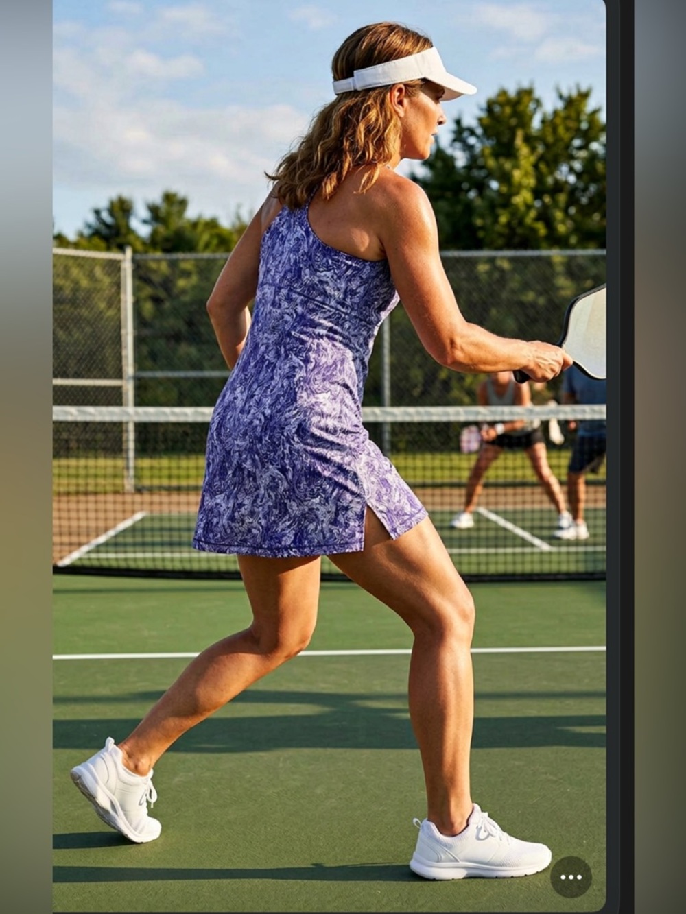 DULUTH Trail tech Skort Dress Size 8 Purple Swirl Quick Dry Pickle Ball Active